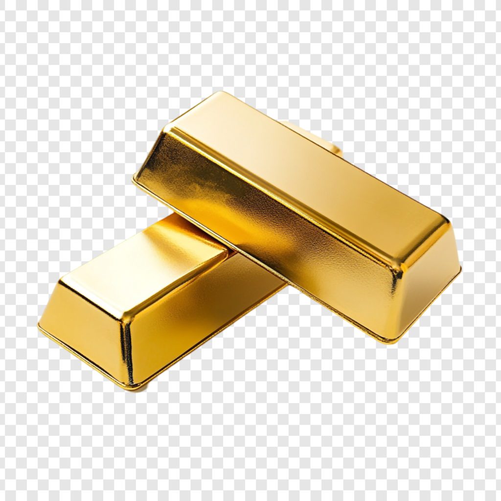 Two Shiny Gold Bars Stacked Together